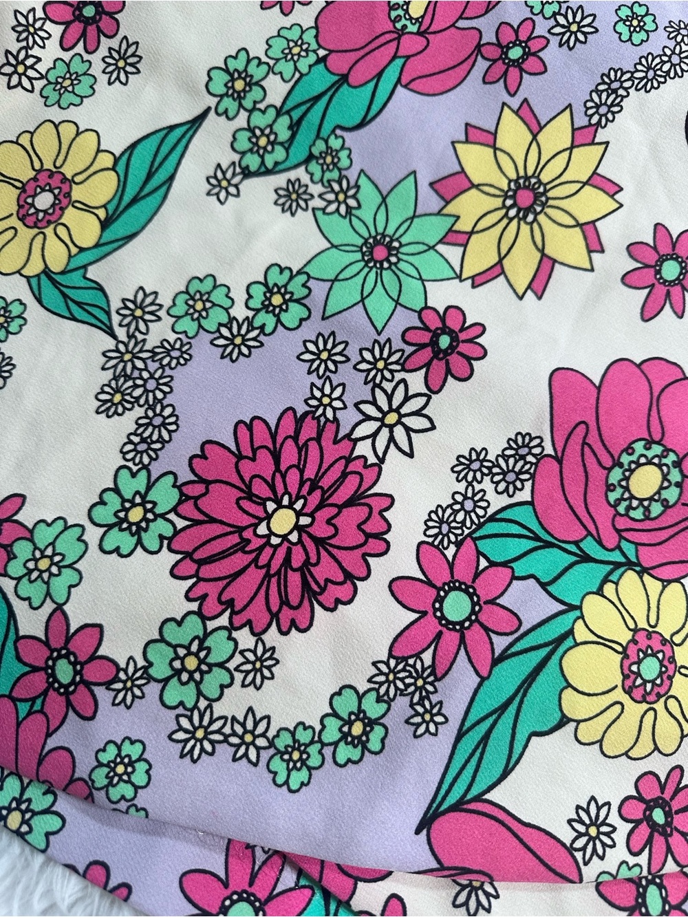 Zara • Pastel Colorful Only One Floral Tulip Hem Mini Skirt - Picture 3 of 11